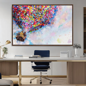 Don't Look Up Movie Canvas Wall Art - Vibrant Floating House