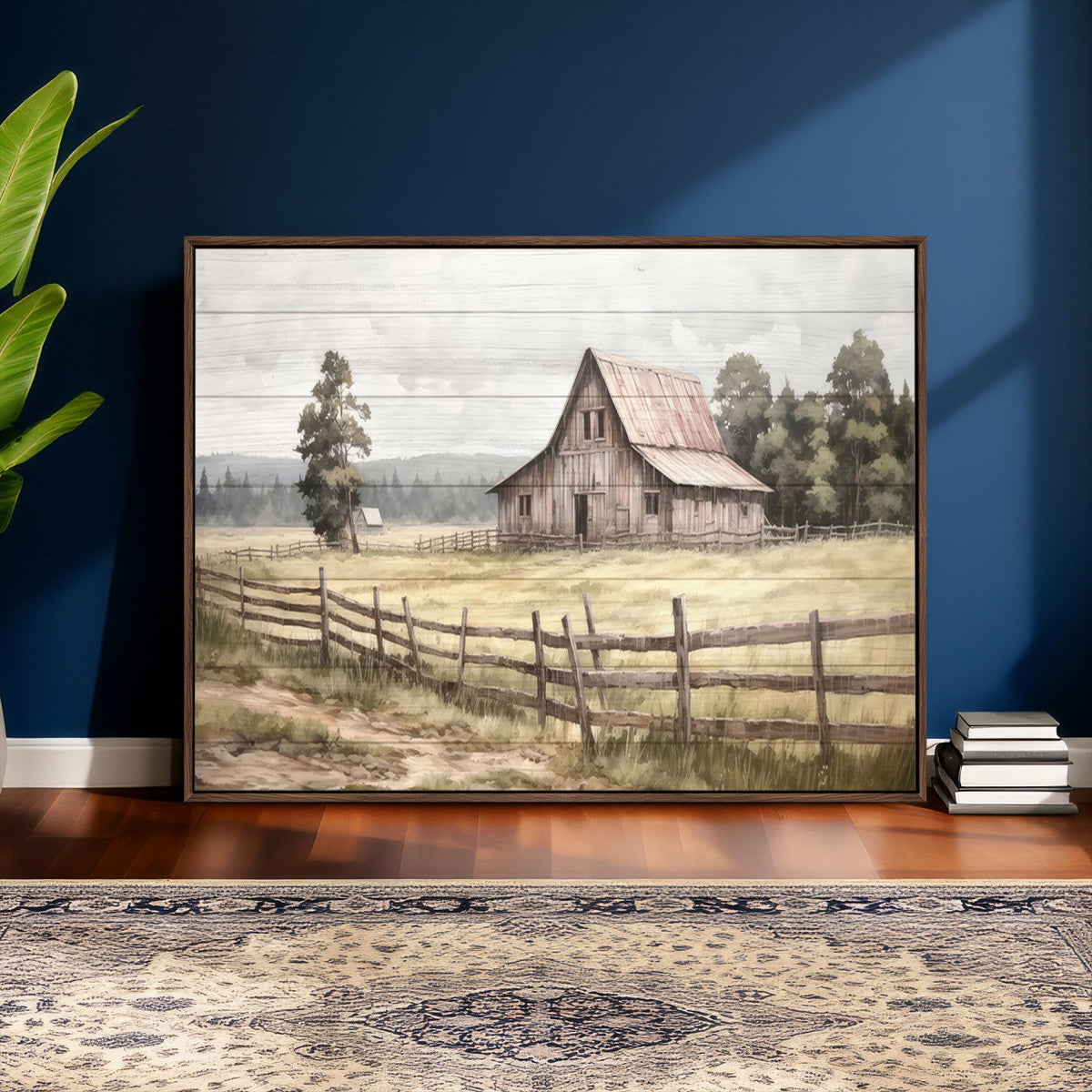 Rustic Farmhouse Barn Wall Art | 3-Panel Framed Gallery Wrap