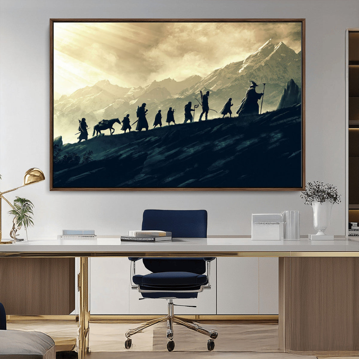 Fellowship Journey Wall Art – Fantasy Adventure Canvas Print