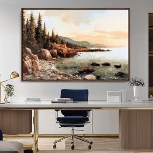 Serene Coastal View of Acadia National Park Wall Art -