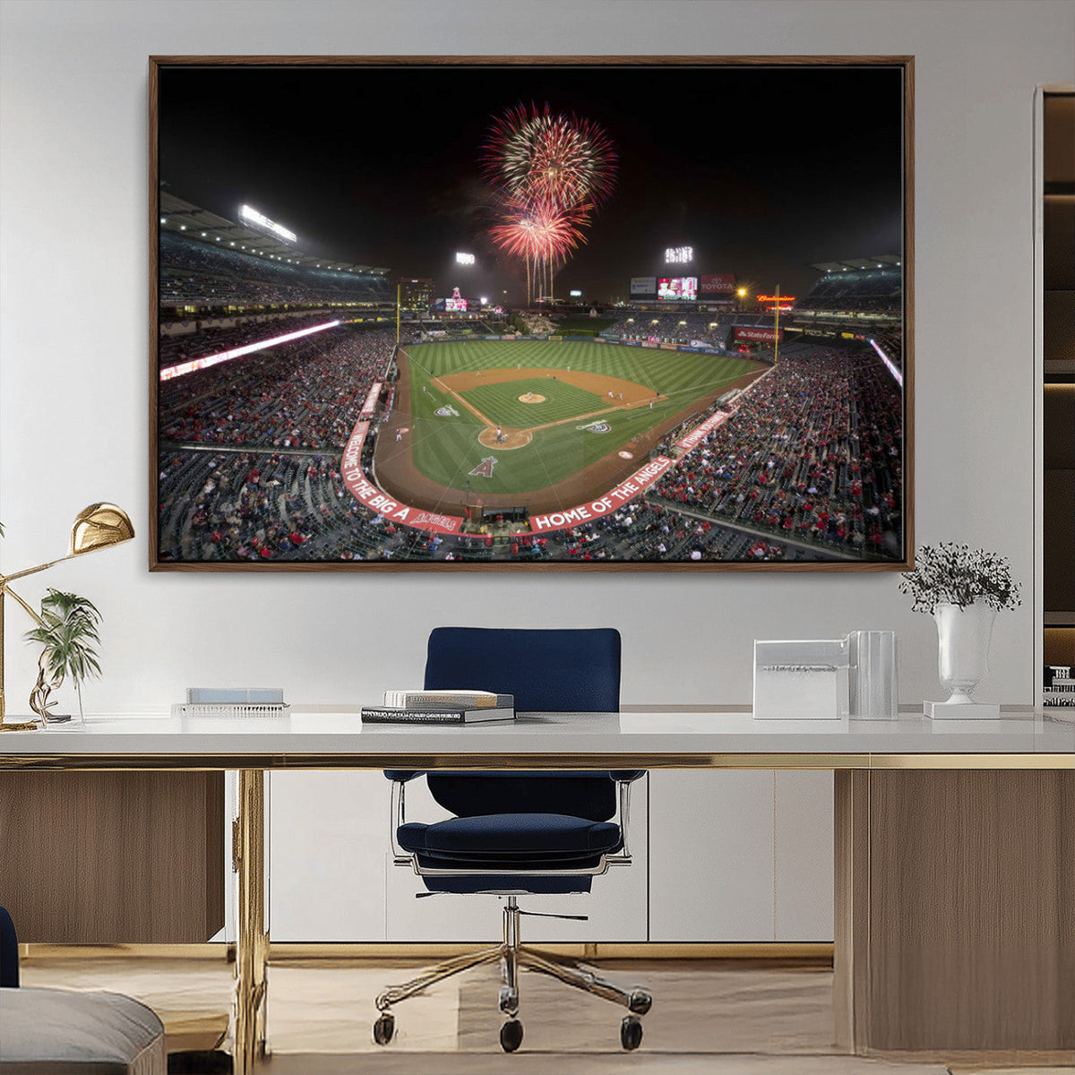 Fireworks at Angel Stadium – Los Angeles Angels Canvas