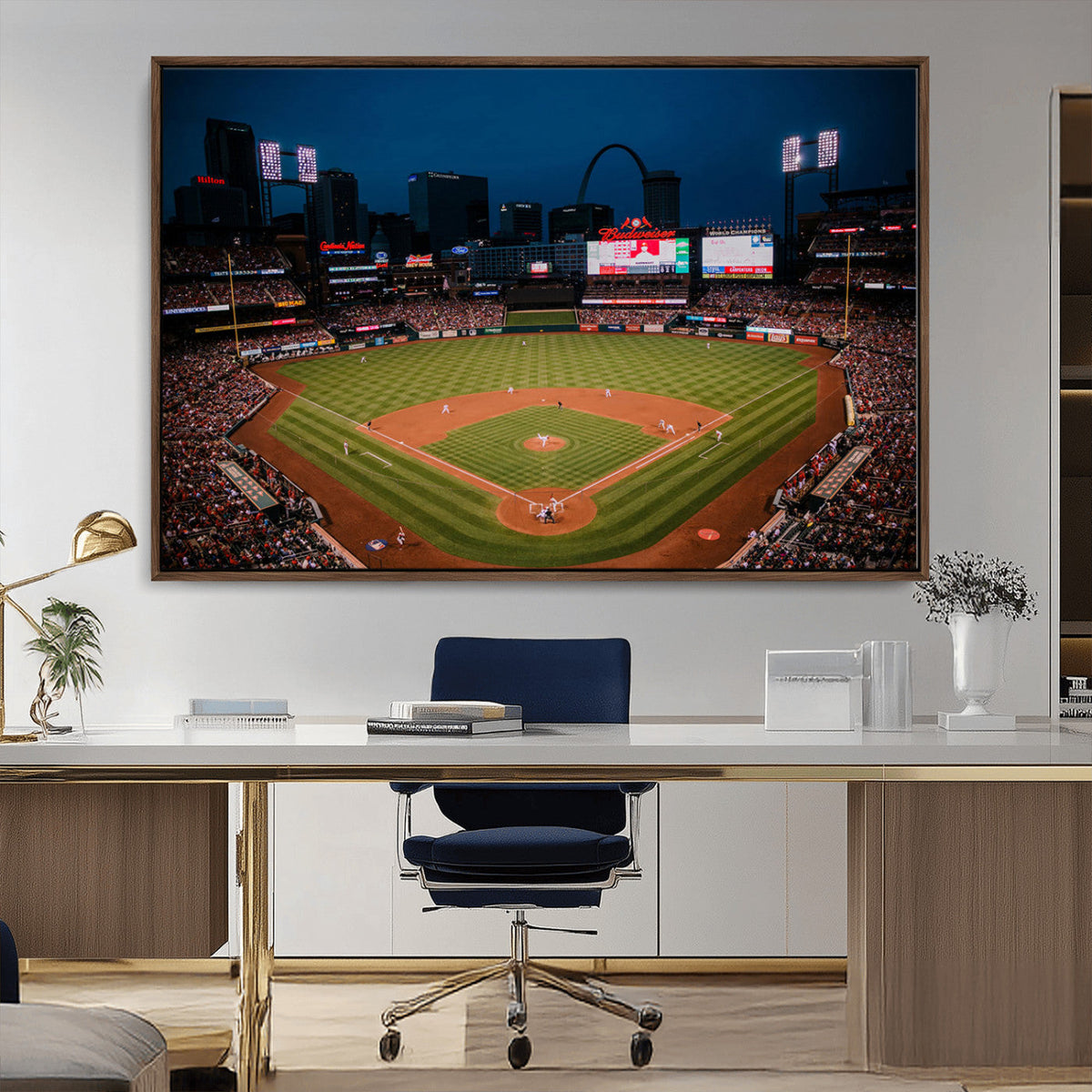 St. Louis Cardinals Baseball Team Print - Busch Stadium Wall