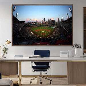 PNC Park Evening Game Triple Canvas Wall Art - Pittsburgh