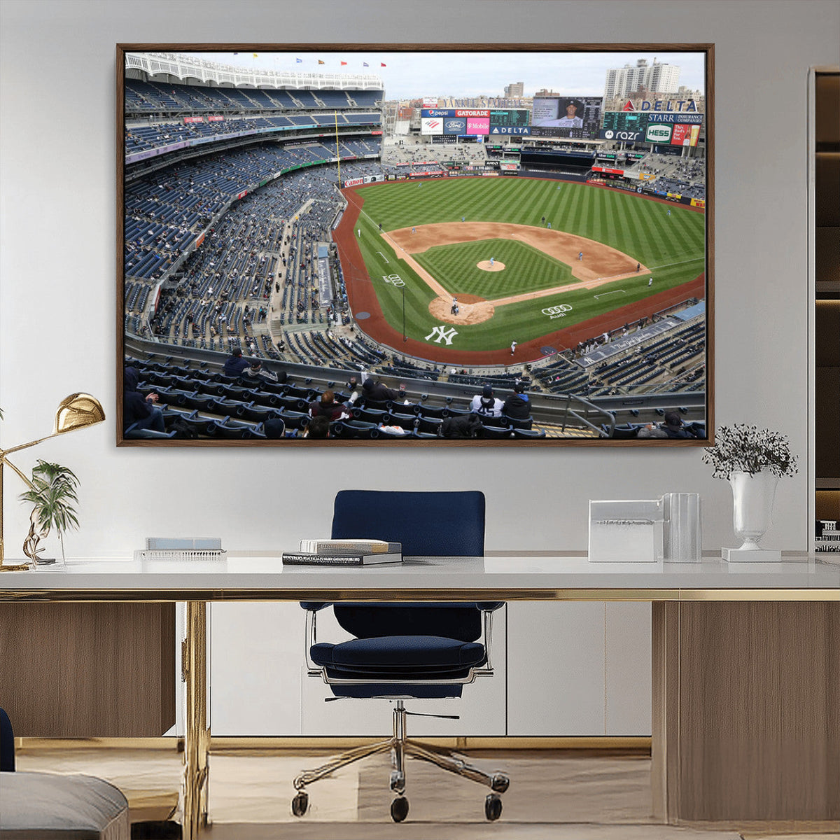 New York Yankees Baseball Team Print - Yankee Stadium Wall