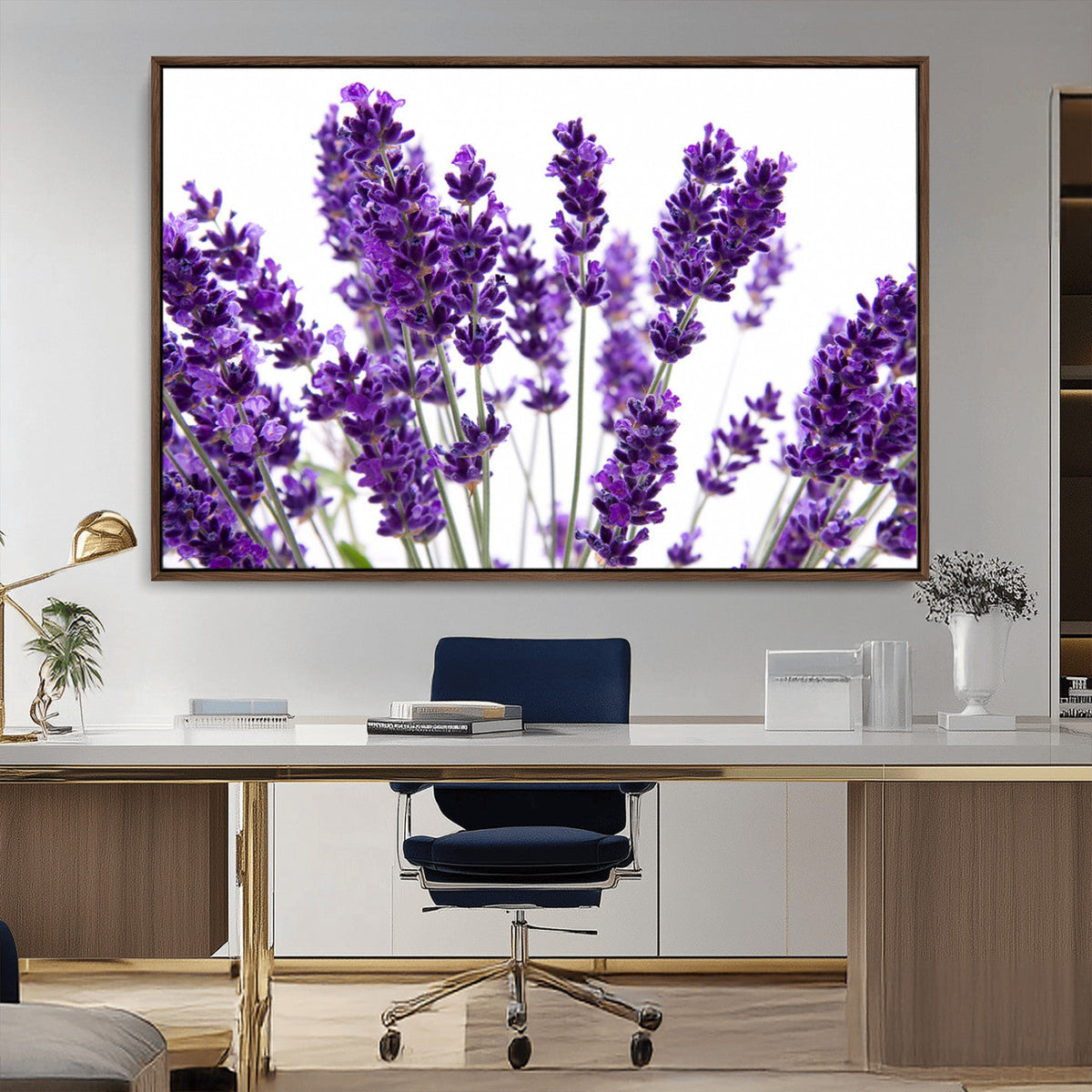 Lavender Flower Wall Art Canvas Print
