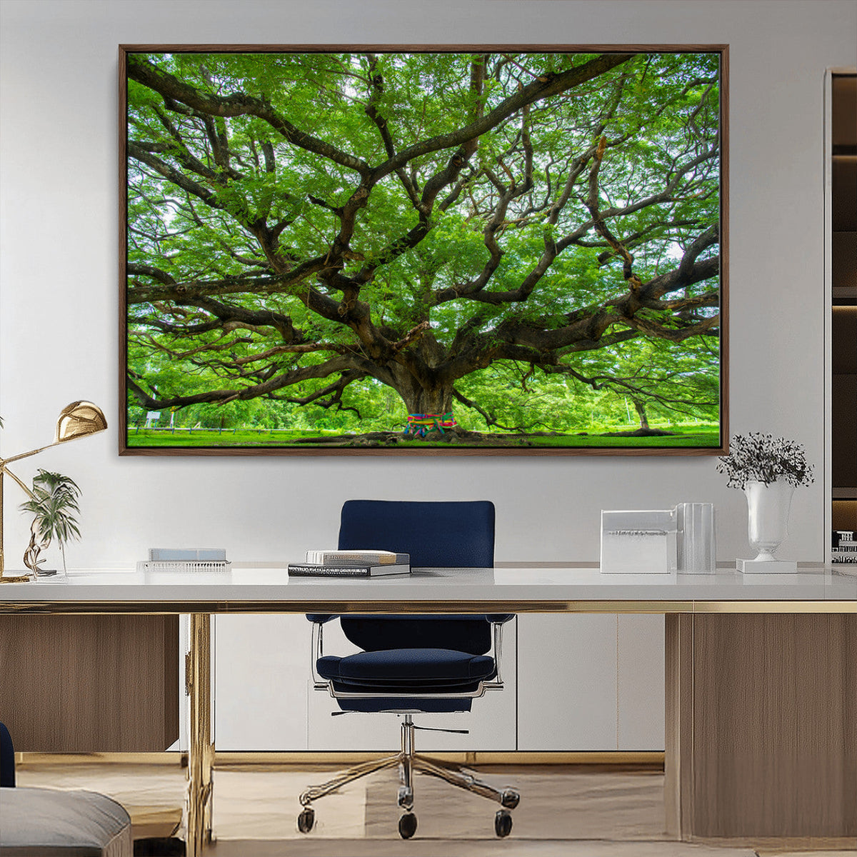 Angel Oak Tree Wall Art Canvas Print – Framed Majestic