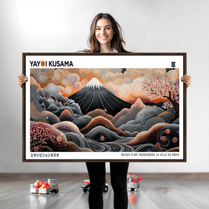 Yayoi Kusama Wall Art Canvas Print – Framed Japanese Dot Art