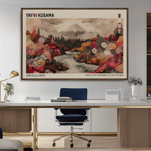 Modern Japanese Wall Art Canvas Print – Framed Abstract