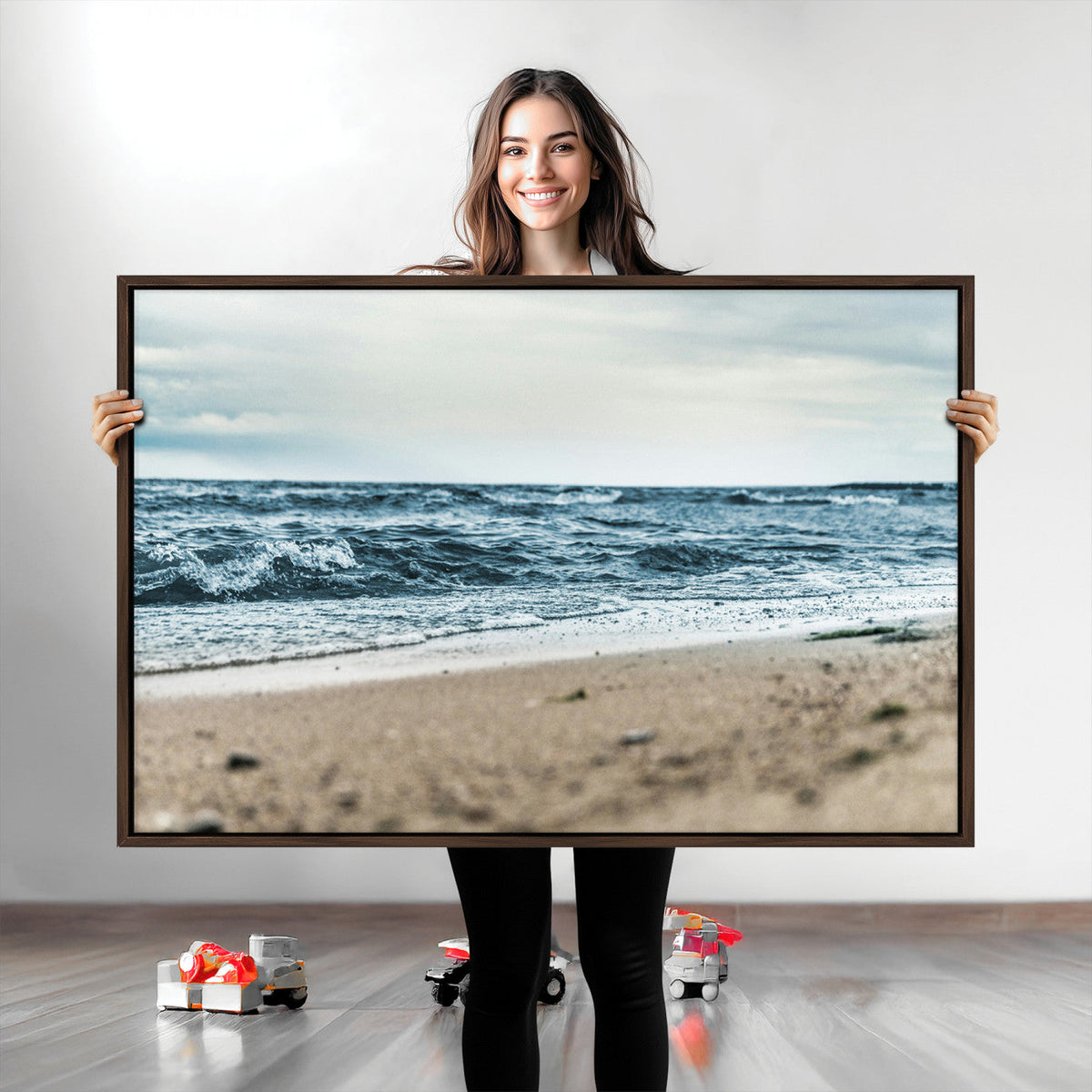 Ocean Wall Art Canvas Print – Moody Coastal Seascape Scene