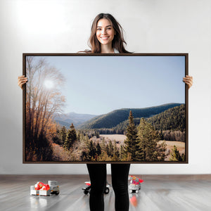 Rustic Landscape Wall Art Canvas Print – Serene Valley Scene