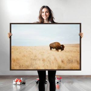 Buffalo Wall Art Canvas Print – Framed Western Wildlife
