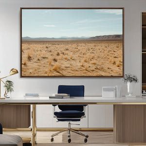 Desert Plains Wall Art Canvas Print, Golden Light Over Dry