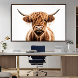 Scottish Highland Cow Canvas Print, Framed Highland Cow