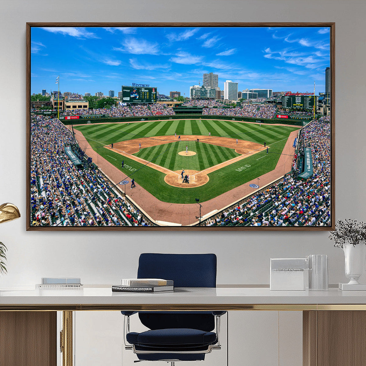 Wrigley Field Baseball Stadium Canvas Wall Art – Packed