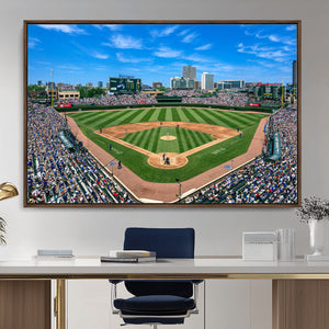 Wrigley Field Baseball Stadium Canvas Wall Art – Packed