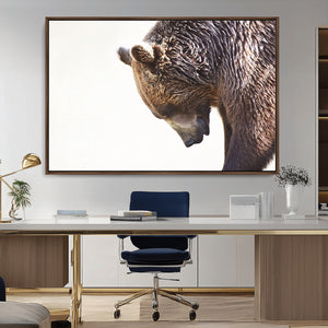 Grizzly Bear Canvas Wall Art Print – Framed Wildlife Nature