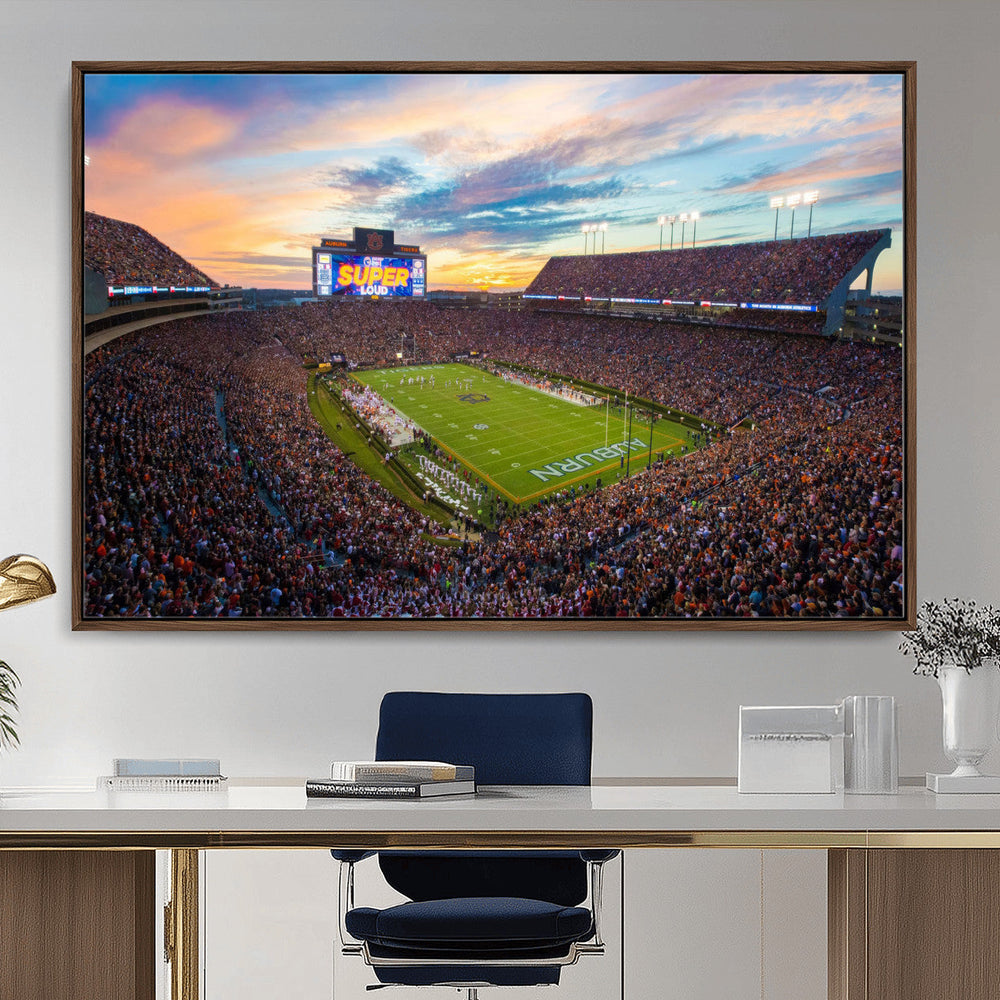 Jordan-Hare Stadium Wall Art Canvas Print, Football Stadium
