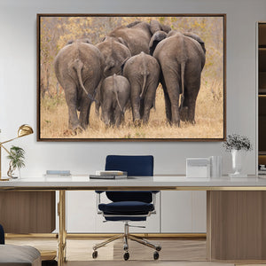 Wild Elephant Wall Art Canvas Print