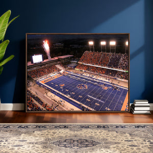 Boise State Stadium Large Wall Art Canvas Print for Living