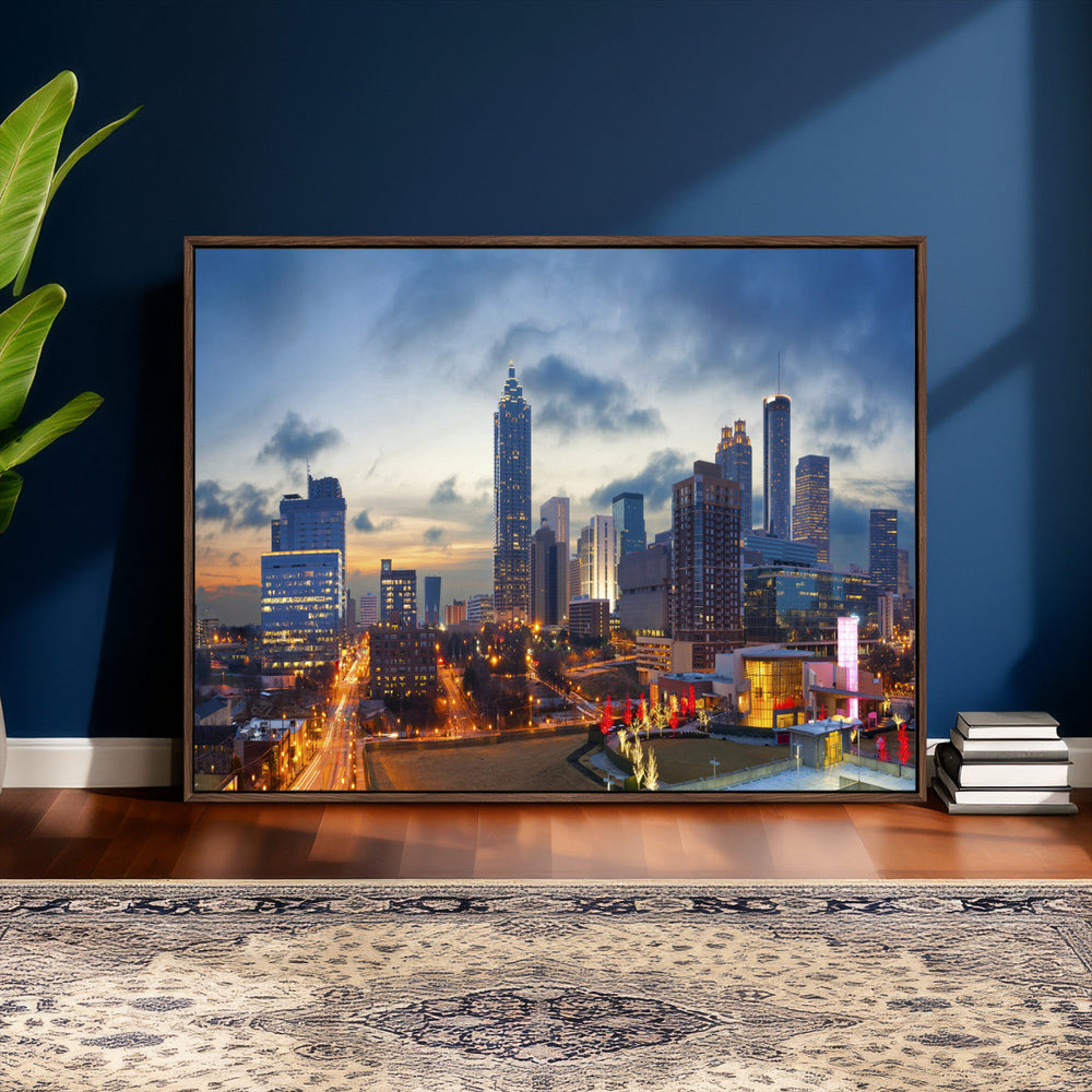 Atlanta Skyline Wall Art Canvas Print, Atlanta Downtown
