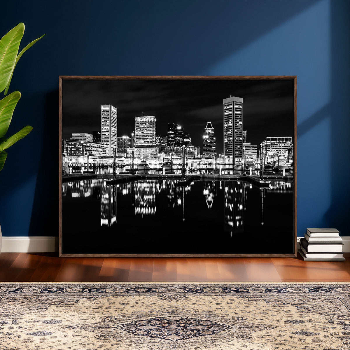 Baltimore Skyline Wall Art Canvas Print, Baltimore Downtown