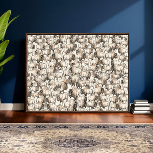American Bison Canvas Print - Abstract Buffalo Wall Art
