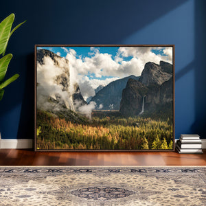 Yosemite Valley River Wall Art Canvas Print