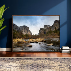 Yosemite Valley Mountain Landscape Wall Art Canvas Print,