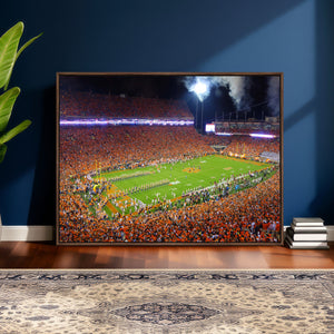 Clemson Football Stadium Wall Art Canvas Print, College