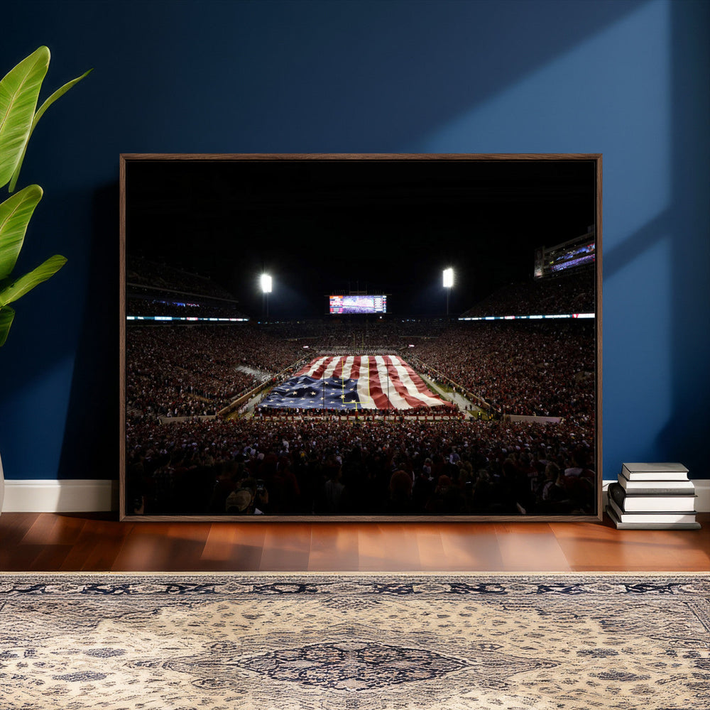 Oklahoma Memorial Stadium Wall Art Canvas Print – Oklahoma