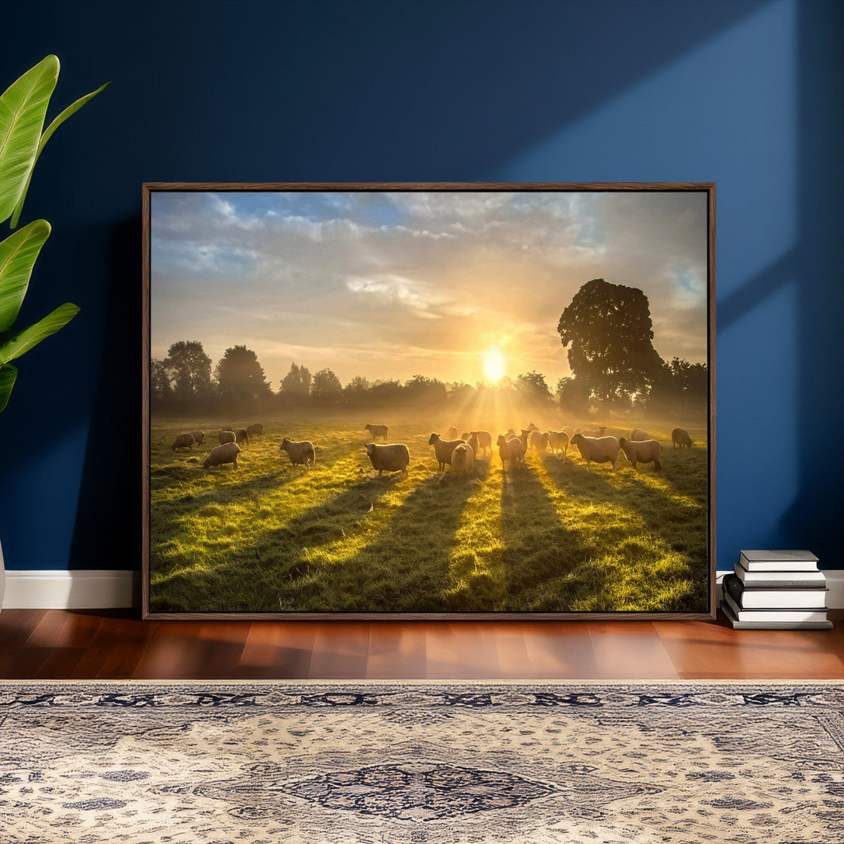 Sheep Wall Art Canvas Print – Rural Farm Animal Artwork