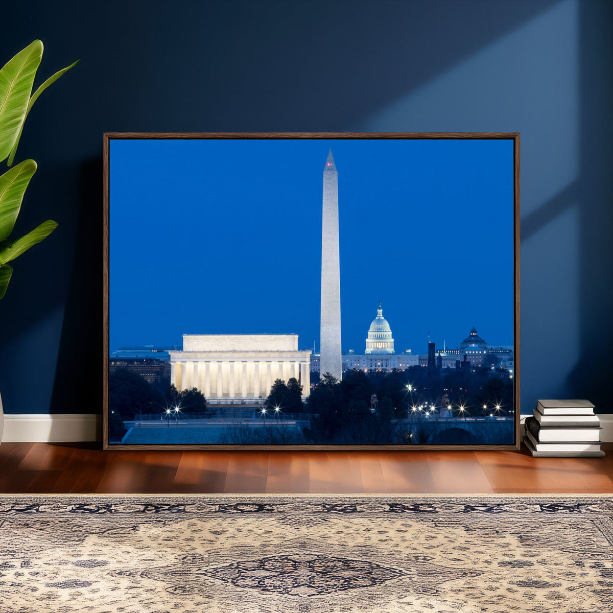 Washington DC Skyline Wall Art Canvas Print – Lincoln