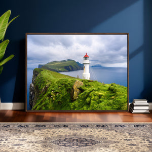 Cliffside Lighthouse Wall Art Canvas Print – Coastal