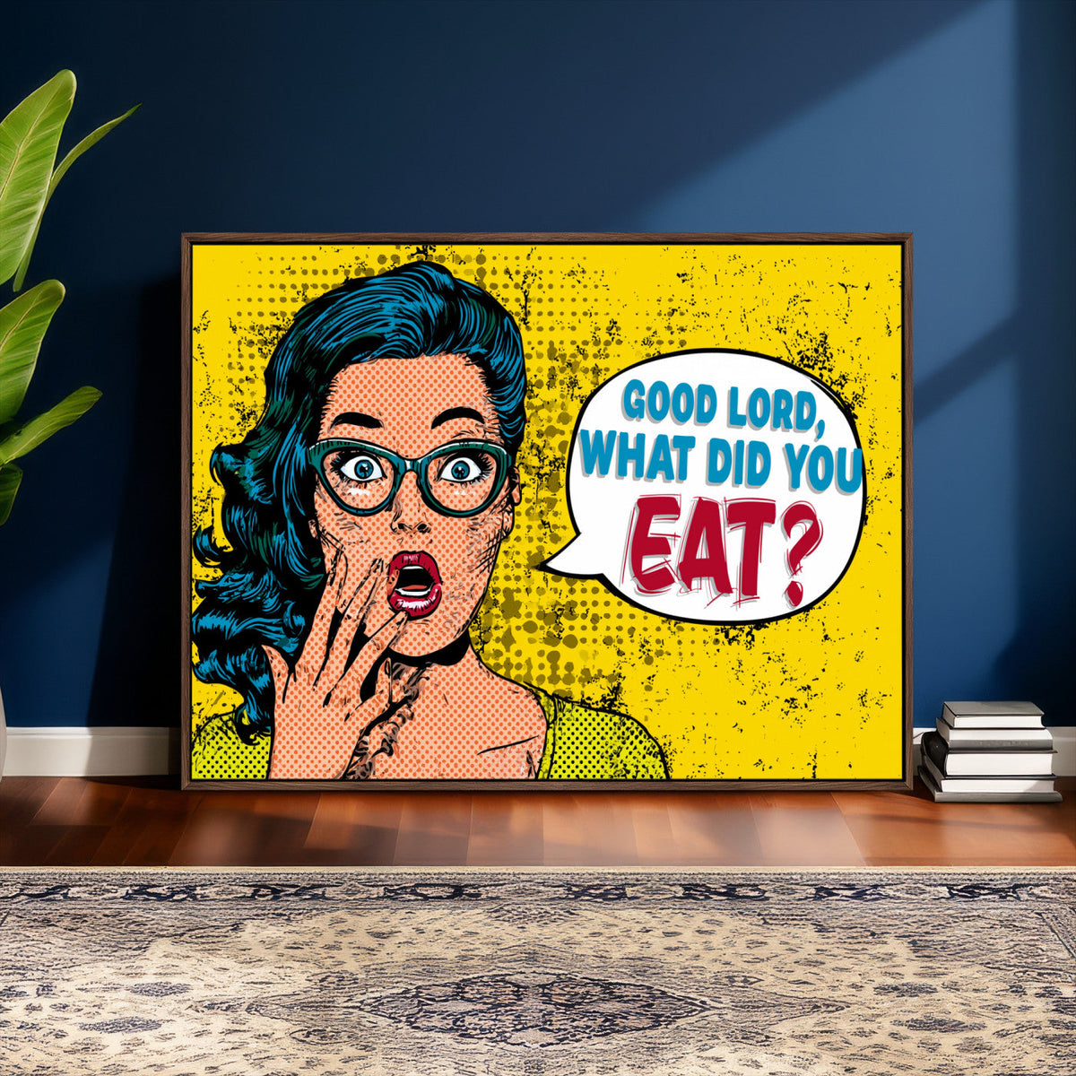 Pop Art Print Bathroom Sign Wall Art Canvas Print — Funny