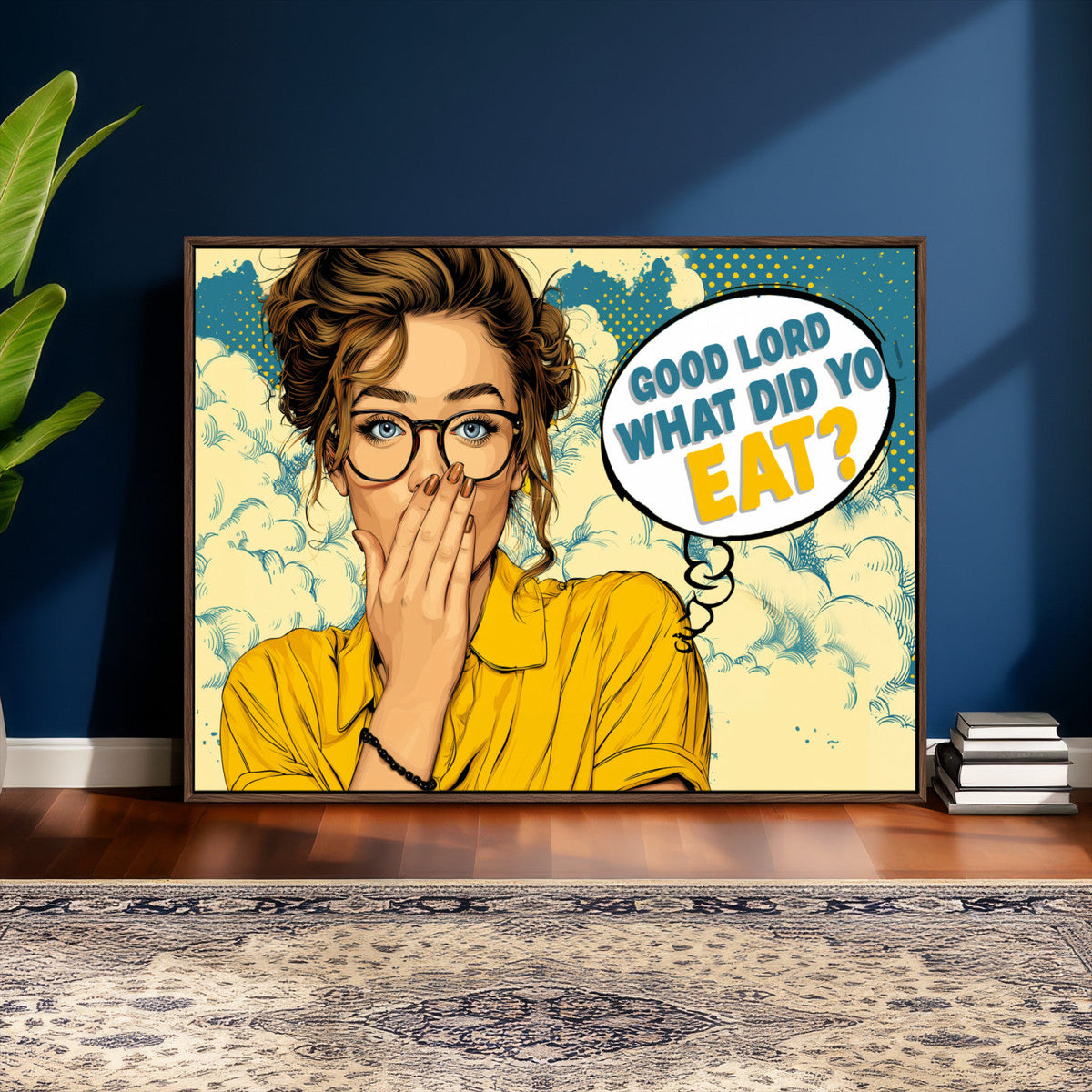 Pop Art Print Bathroom Sign Wall Art Canvas Print — Funny