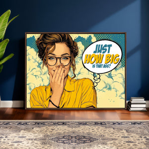 Pop Art Print Bathroom Sign Wall Art Canvas Print — Funny