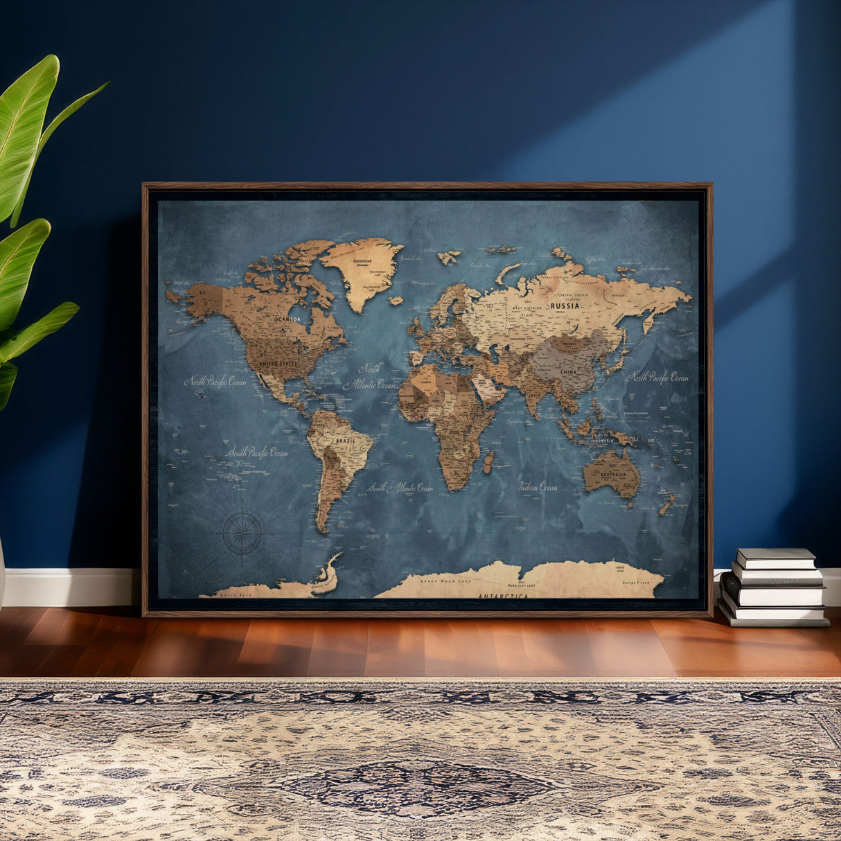 World Map Canvas Wall Art Canvas Print