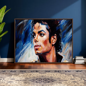 Abstract Michael Jackson Photo Wall Art Canvas Print