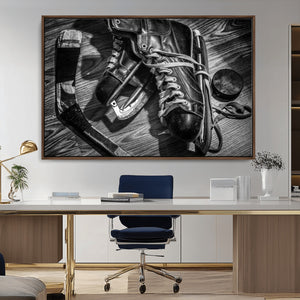 Old Pair of Mens Skates Wall Art Canvas, Men Skates Wall Art