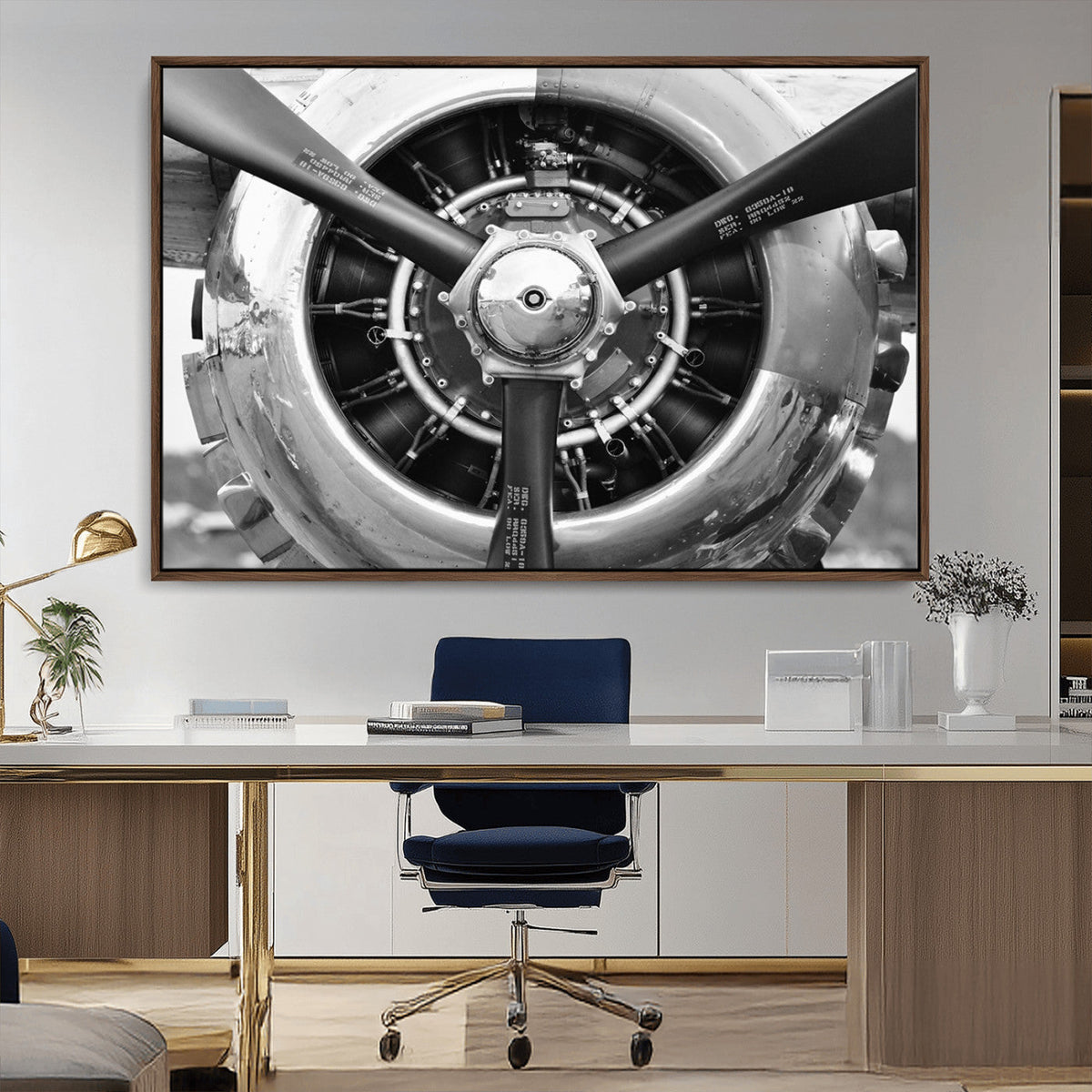 Vintage Airplane Wall Art Canvas Print