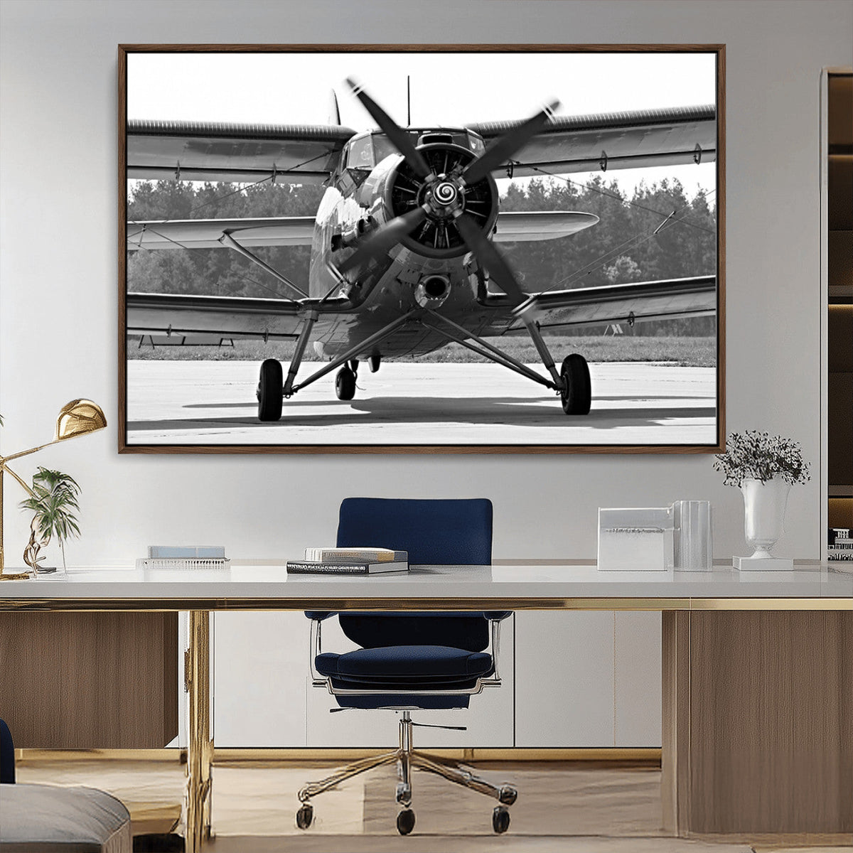 Wall Art Old War Plane Canvas Print