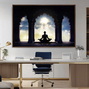 Women and Yoga Wall Art Canvas Print