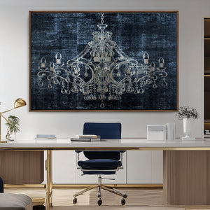 Dark Chandelier Wall Art Canvas Print