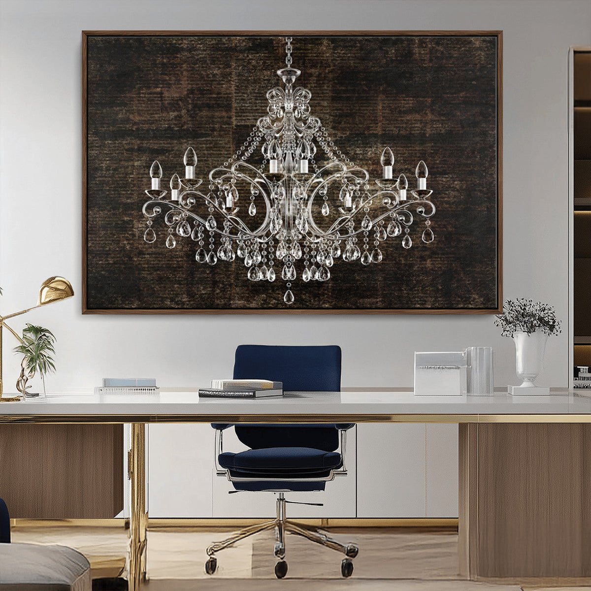 Rustic Chandelier Canvas Print
