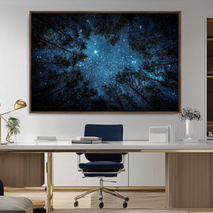 Forest and Stars Wall Art Canvas Print