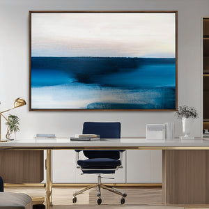 Dark Blue Abstract Wall Art Canvas Print