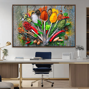 Spoonful of Spices Cooking Wall Art Canvas Print - Vibrant