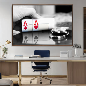 Aces Poker Art Poker Game Wall Art Canvas Print