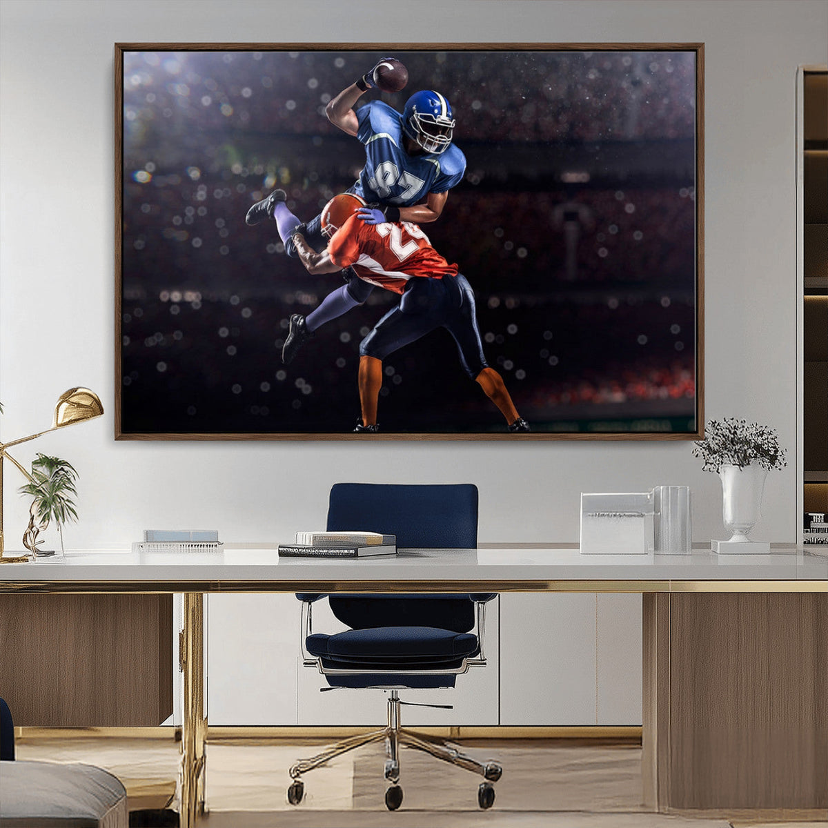 American Football Wall Art Canvas Print, Stadium Sport Wall