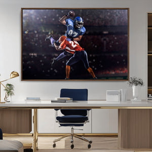 American Football Wall Art Canvas Print, Stadium Sport Wall
